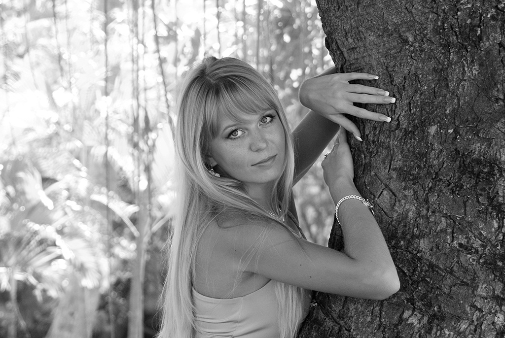 Retrato espontáneo en sesión de fotos